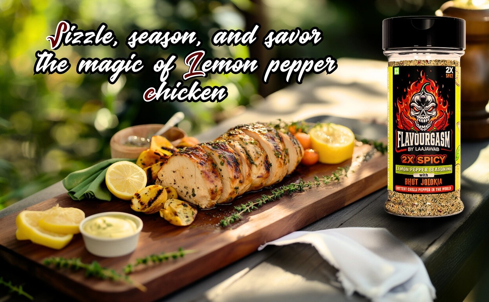 2X Spicy Lemon Pepper Seasoning 80Gm