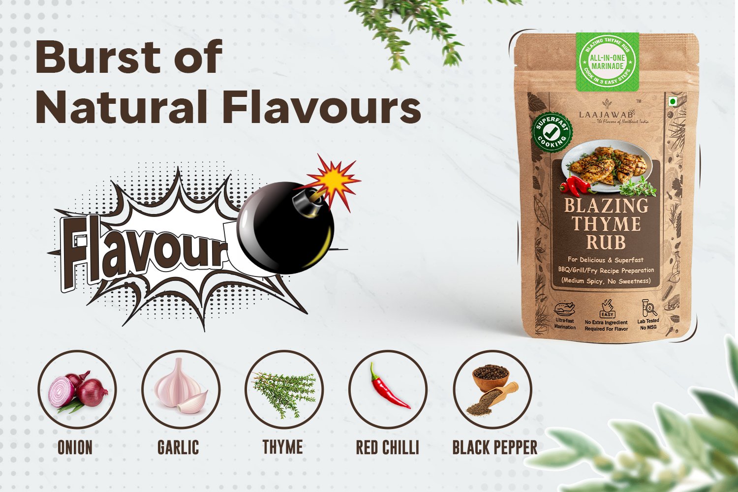 Blazing Thyme Rub 50Gm