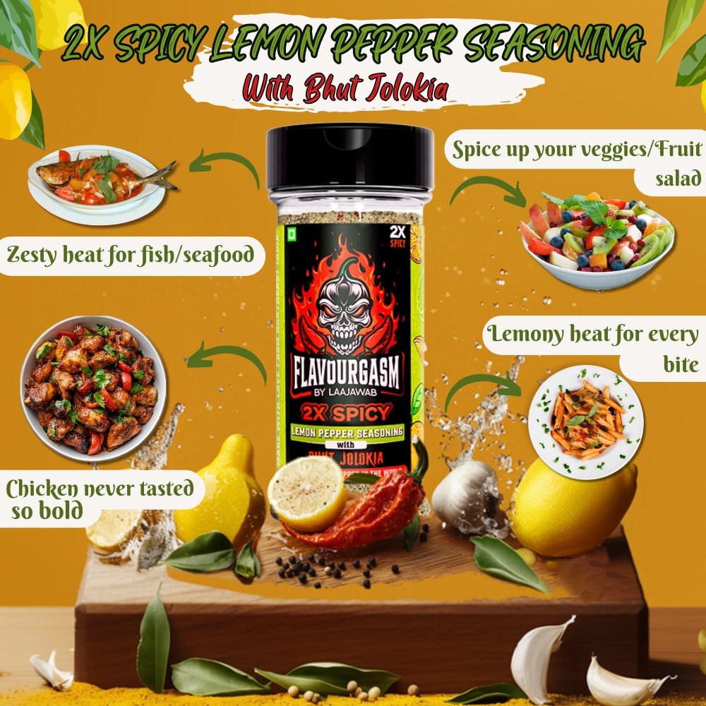 2X Spicy Lemon Pepper Seasoning 80Gm