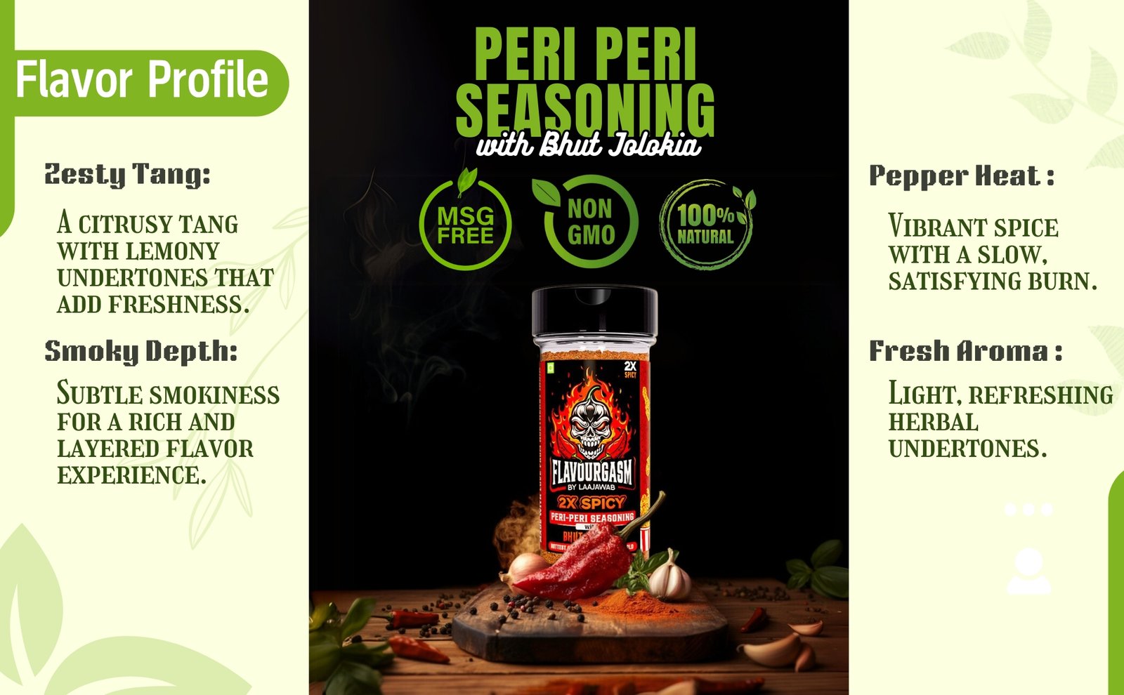2X Spicy Peri Peri Seasoning 80Gm