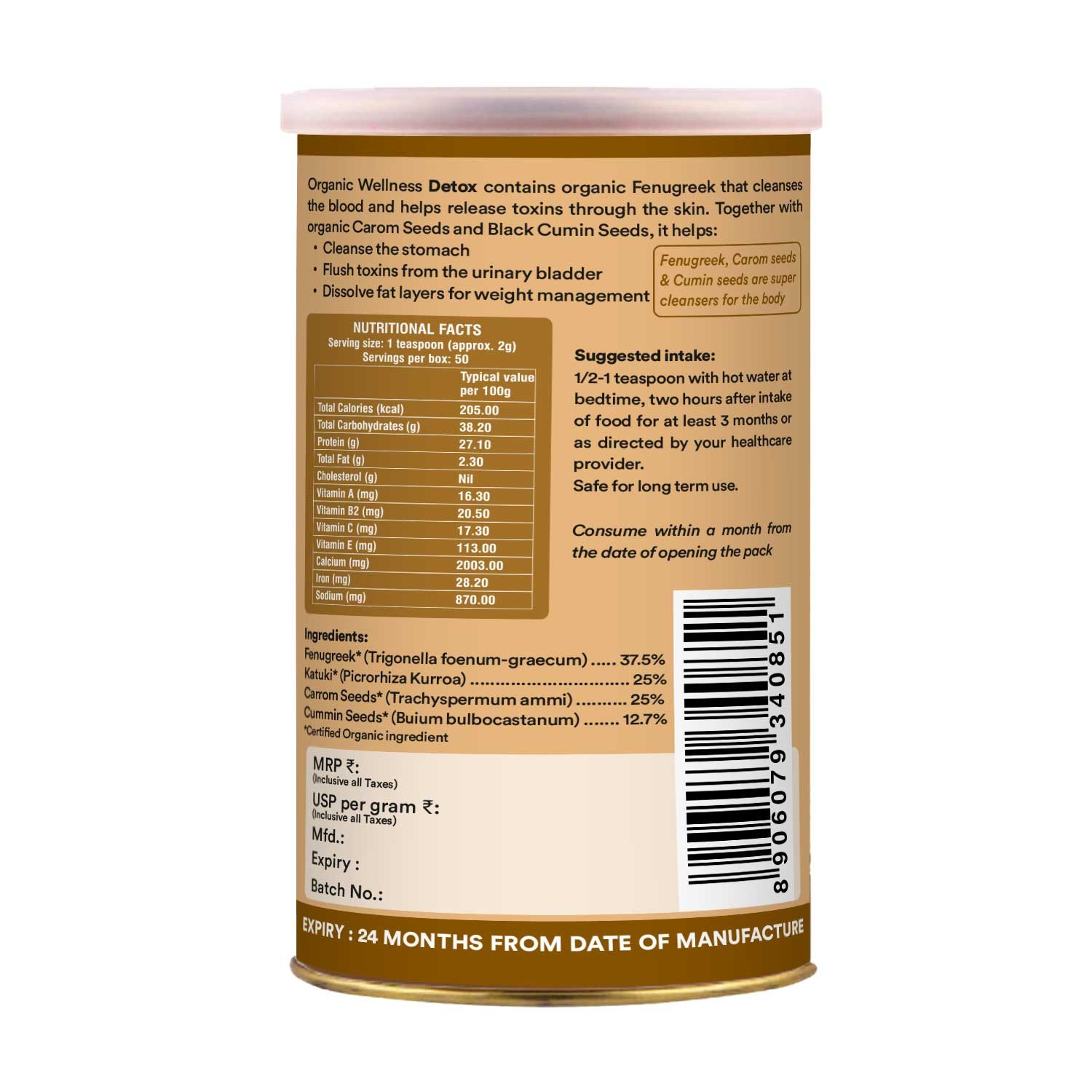 Organic wellness Detox powder 100gm