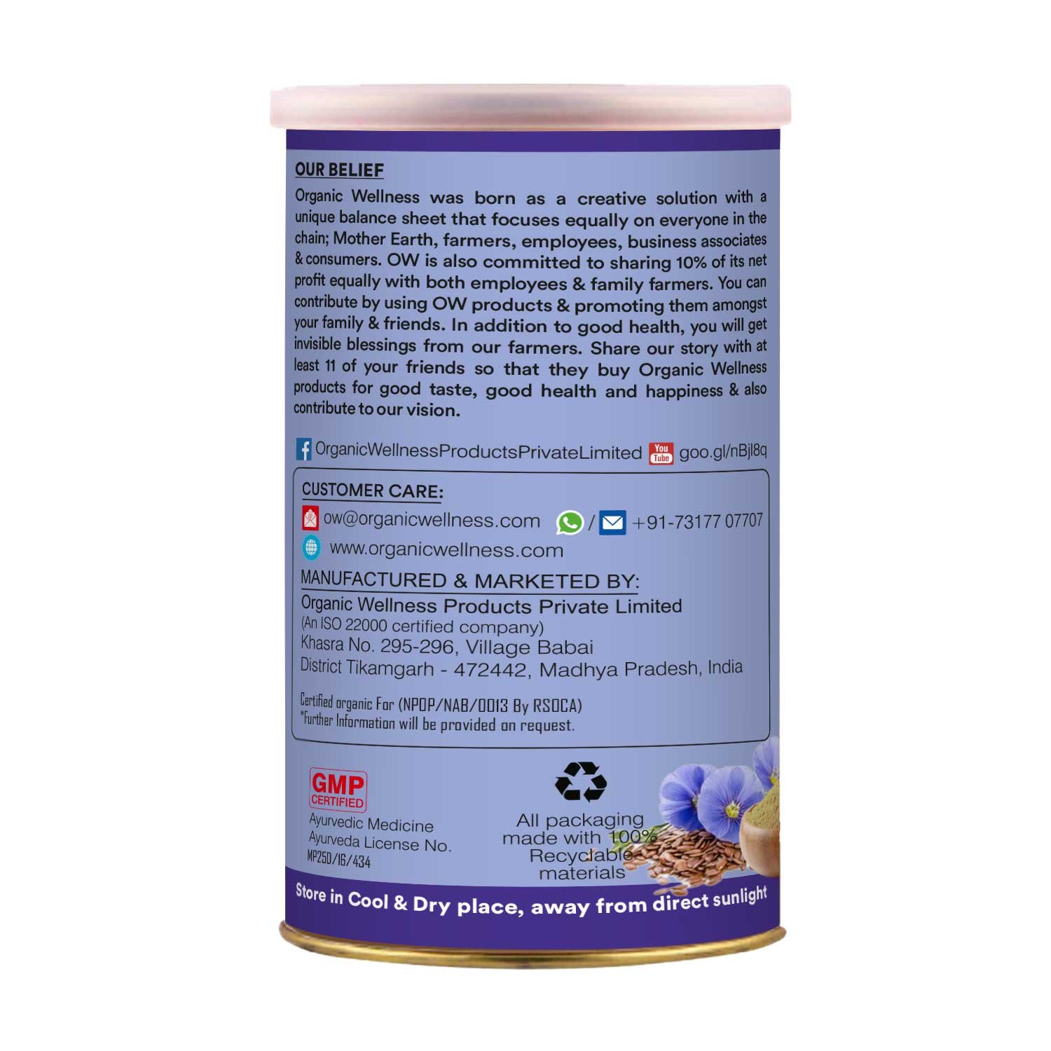 Organic wellness Flax seeeds 150gm