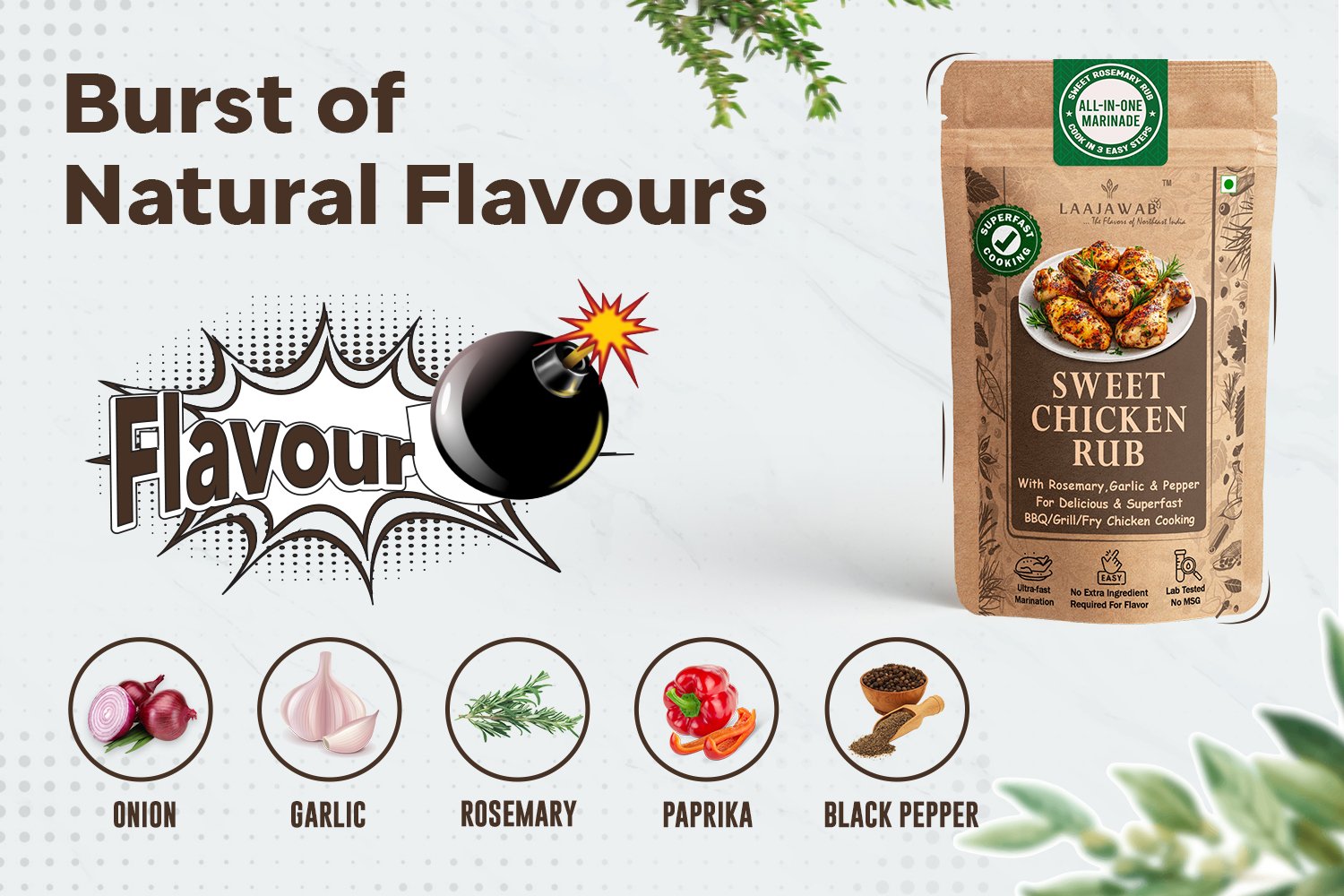 Sweet Chicken Rub With Rosemary 50Gm
