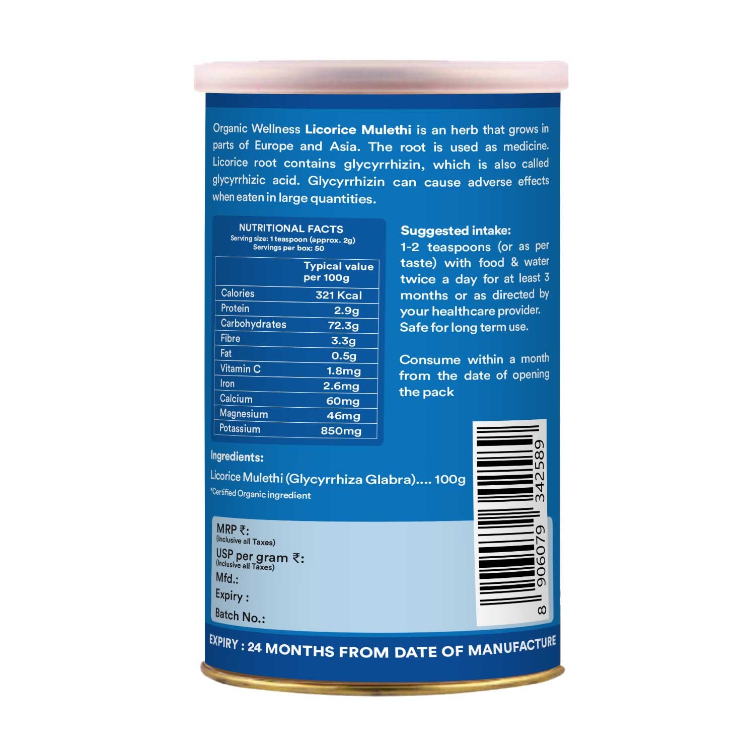 Organic wellness Licorice powder 100gm