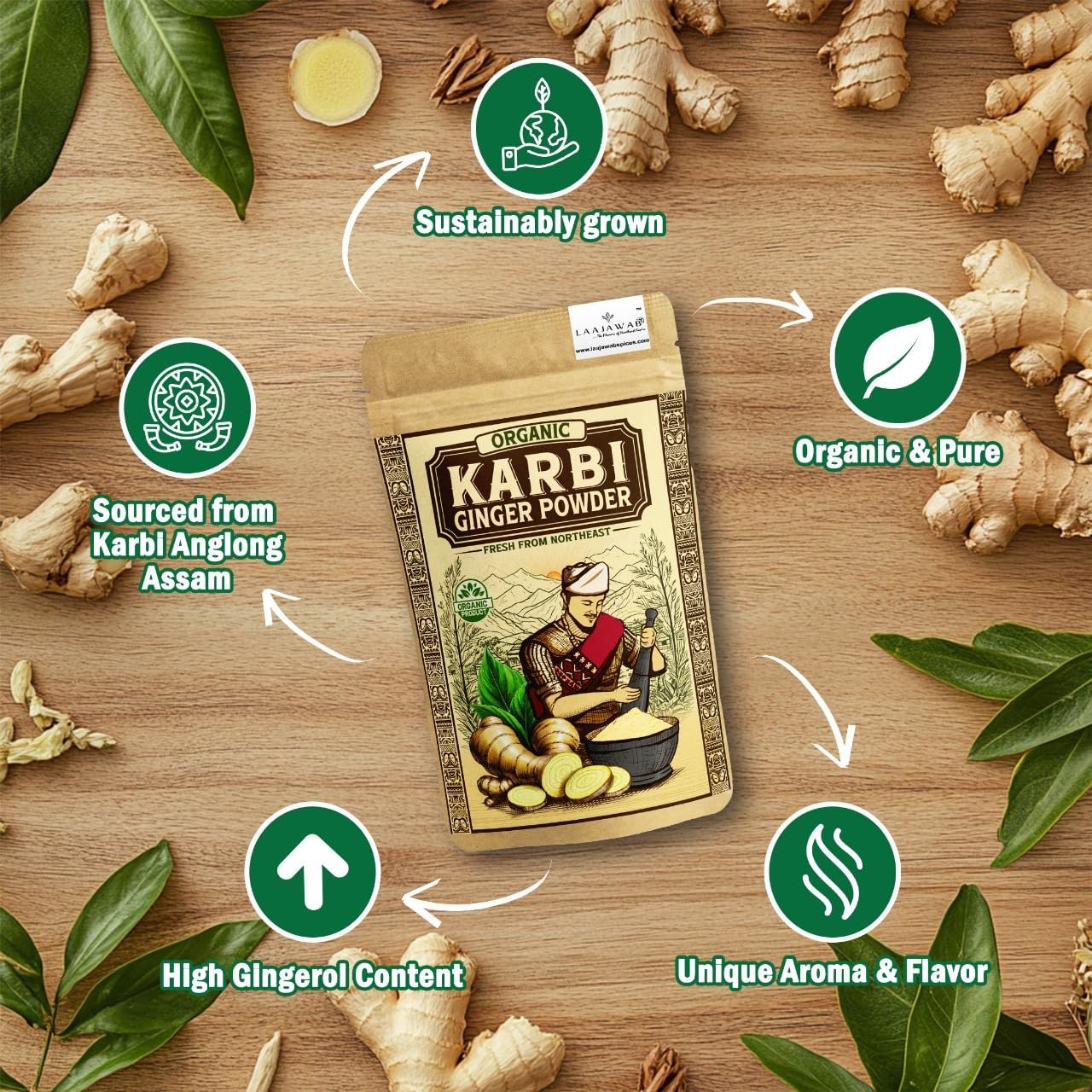 Gi Tagged Karbi Ginger Powder 100Gm