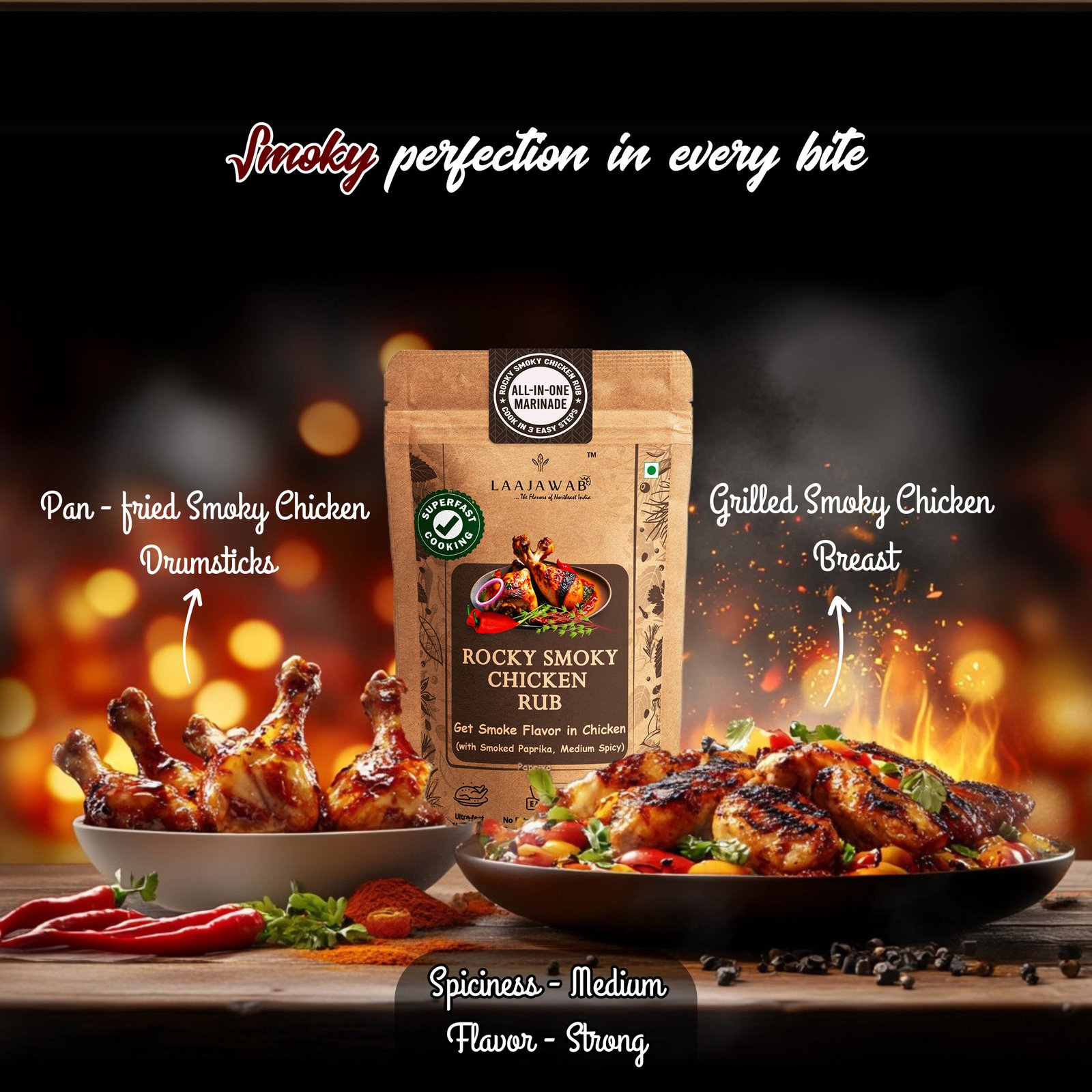 Rocky Smokey Chicken Rub 50Gm