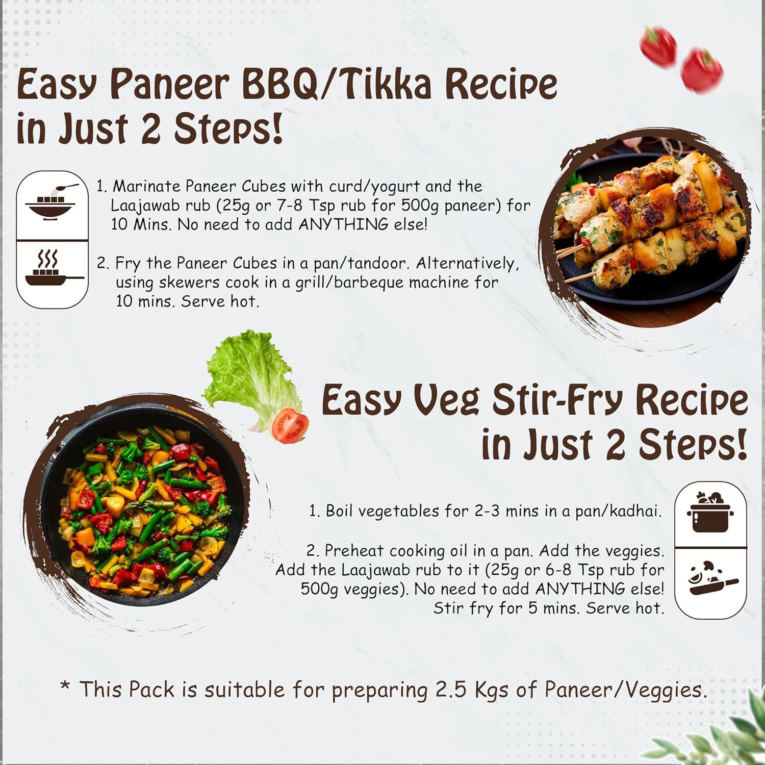 All-In-One Paneer & Vegetables Barbeque Seasoning Rub For Superfast Cooking In 2 Steps With Oregano & Parsley, Perfect For Bbq & Tikka & Fry No Msg, No Gluten; 130 Gm