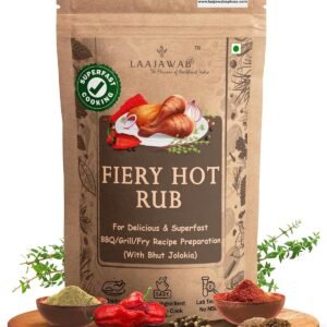 All-In-One Natural Hot & Spicy Marinade For Superfast Cooking Robust Blend Of Bhut Jolokia, Garlic, Onion For Chicken, Pork, Mutton Make Delicious Bbq & Grill & Tandoori & Fry Recipes