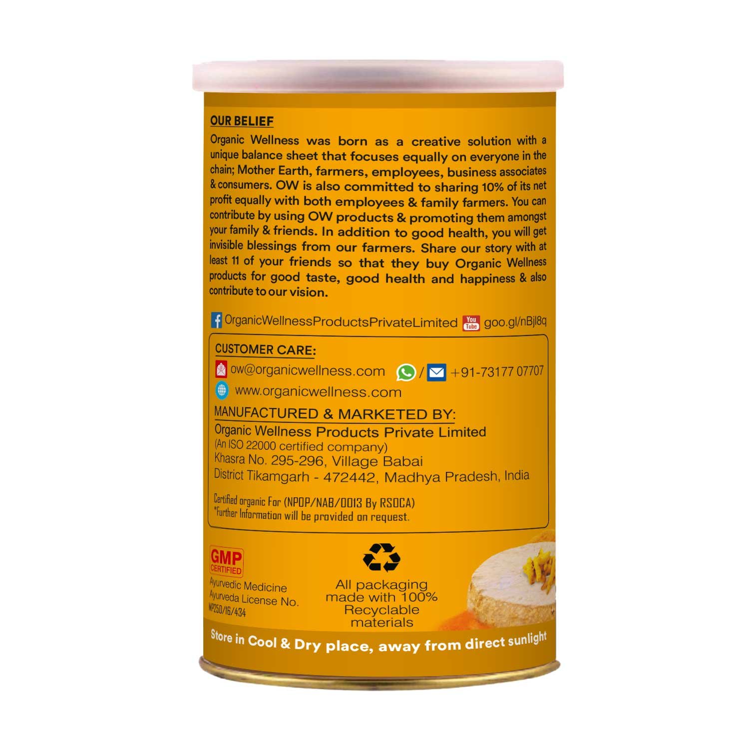 Organic Wellness Turmeric powder 100gm