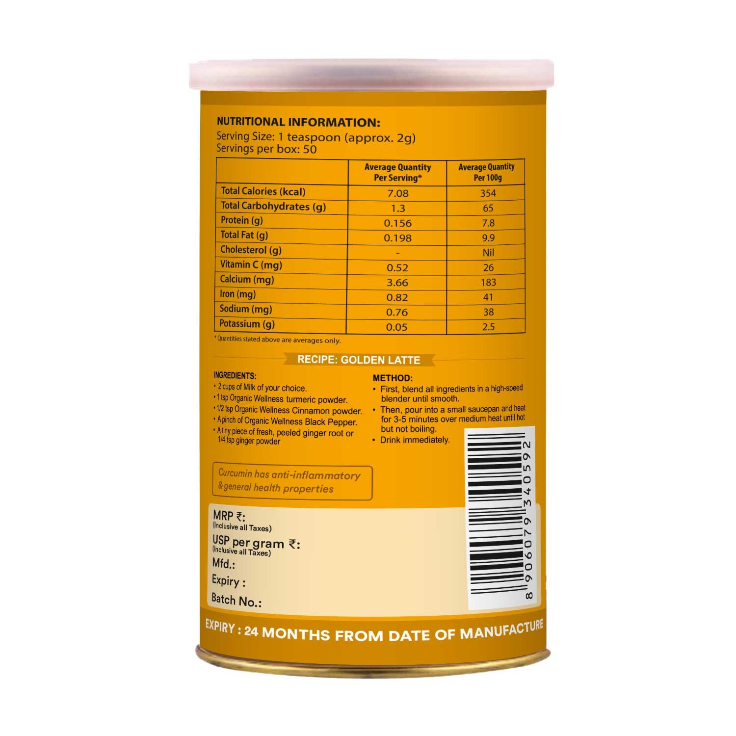 Organic Wellness Turmeric powder 100gm