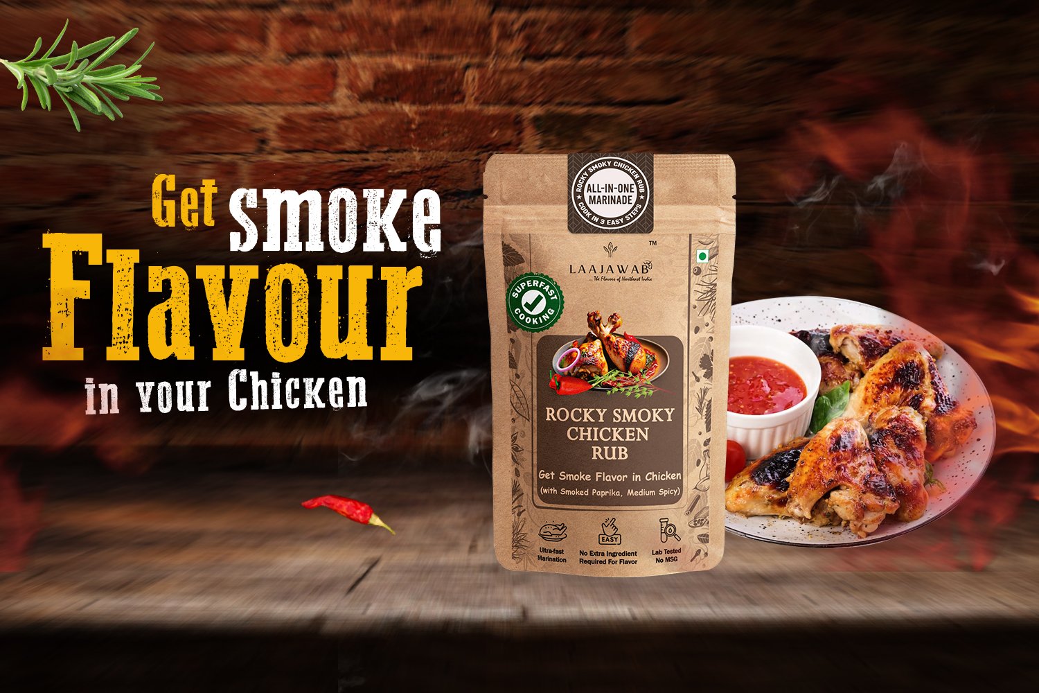 Rocky Smokey Chicken Rub 50Gm