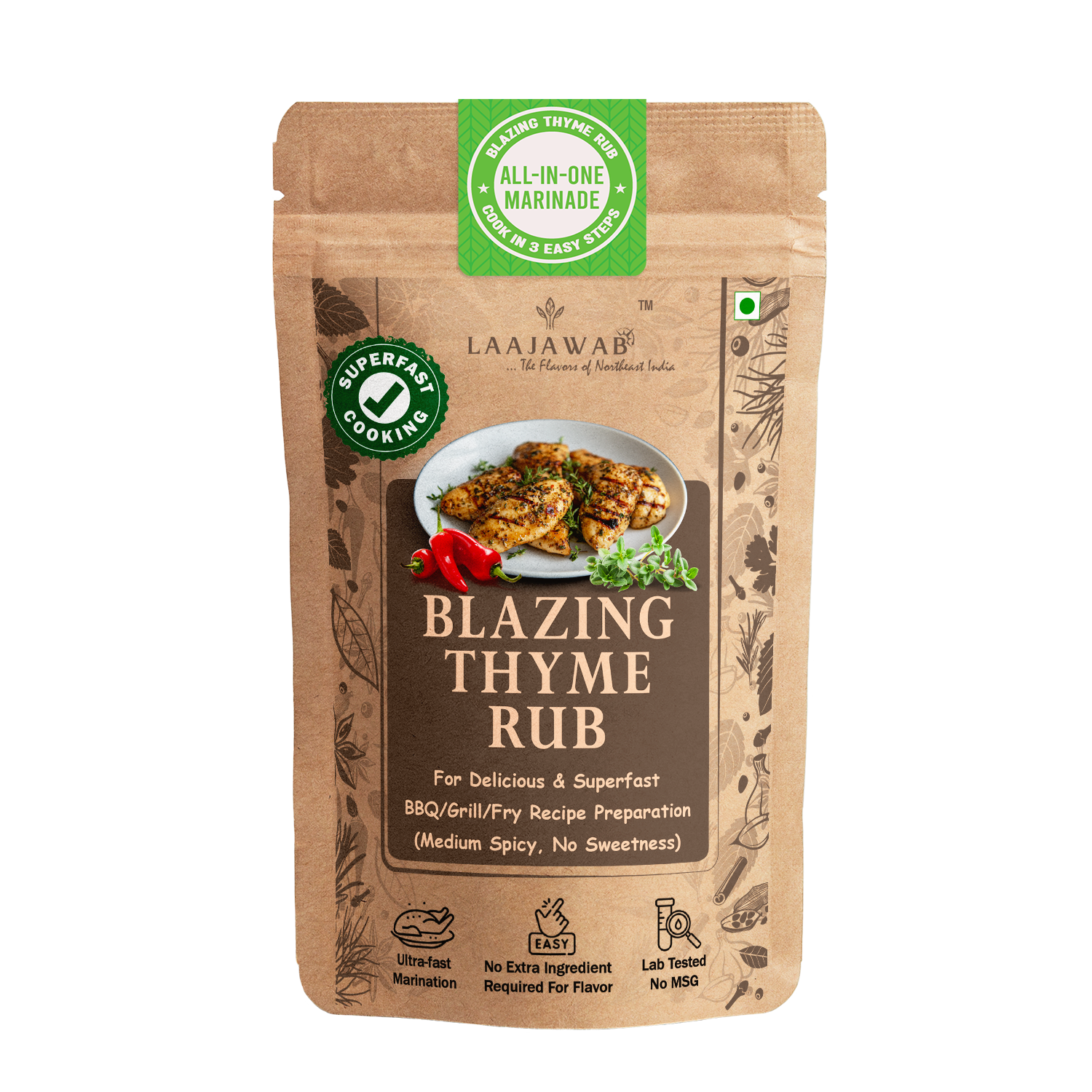Blazing Thyme Rub 130Gm